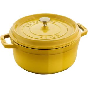 imageSTAUB Cast Iron Dutch Oven 4qt Round Cocotte Made in France Serves 34 CherryCitron