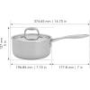 imageHENCKELS Clad Impulse 10pc 3Ply Stainless Steel Pots and Pans Set Cookware Set Fry Pan Saucepan with Lid Saute Pan with Lid Dutch Oven with Lid StayCool Handles Induction Stove CompatibleStainless Steel