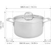 imageHENCKELS Clad Impulse 10pc 3Ply Stainless Steel Pots and Pans Set Cookware Set Fry Pan Saucepan with Lid Saute Pan with Lid Dutch Oven with Lid StayCool Handles Induction Stove CompatibleStainless Steel