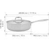 imageHENCKELS Clad Impulse 10pc 3Ply Stainless Steel Pots and Pans Set Cookware Set Fry Pan Saucepan with Lid Saute Pan with Lid Dutch Oven with Lid StayCool Handles Induction Stove CompatibleStainless Steel