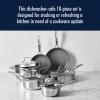 imageHENCKELS Clad Impulse 10pc 3Ply Stainless Steel Pots and Pans Set Cookware Set Fry Pan Saucepan with Lid Saute Pan with Lid Dutch Oven with Lid StayCool Handles Induction Stove CompatibleCeramic