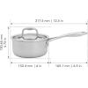 imageHENCKELS Clad Impulse 10pc 3Ply Stainless Steel Pots and Pans Set Cookware Set Fry Pan Saucepan with Lid Saute Pan with Lid Dutch Oven with Lid StayCool Handles Induction Stove CompatibleStainless Steel