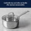 imageHENCKELS Clad Impulse 10pc 3Ply Stainless Steel Pots and Pans Set Cookware Set Fry Pan Saucepan with Lid Saute Pan with Lid Dutch Oven with Lid StayCool Handles Induction Stove CompatibleStainless Steel