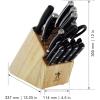 imageHENCKELS Forged Accent RazorSharp 15Piece Knife Set Chef Knife Bread Knife Steak Knife German Engineered Knife Informed by over 100 Years of Mastery17 Pc