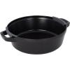 imageSTAUB Cast Iron Set 4pc Stackable SpaceSaving Cookware Set Dutch Oven Skillet Grill Pan with Universal Lid Made in France Matte BlackBlack