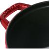 imageSTAUB Cast Iron Set 4pc Stackable SpaceSaving Cookware Set Dutch Oven Skillet Grill Pan with Universal Lid Made in France Matte BlackGrenadine