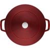 imageSTAUB Cast Iron Set 4pc Stackable SpaceSaving Cookware Set Dutch Oven Skillet Grill Pan with Universal Lid Made in France Matte BlackGrenadine