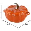 imageSTAUB Ceramic 075qt Petite Pumpkin Oven ampamp Stove Safe up to 572F Pumpkin Dish Baking Candy Burnt OrangeBurnt Orange