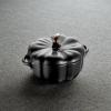 imageSTAUB Ceramic 075qt Petite Pumpkin Oven ampamp Stove Safe up to 572F Pumpkin Dish Baking Candy Burnt OrangeMatte Black