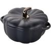 imageSTAUB Ceramic 075qt Petite Pumpkin Oven ampamp Stove Safe up to 572F Pumpkin Dish Baking Candy Burnt OrangeMatte Black
