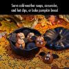 imageSTAUB Ceramic 075qt Petite Pumpkin Oven ampamp Stove Safe up to 572F Pumpkin Dish Baking Candy Burnt OrangeMatte Black