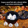 imageSTAUB Ceramic 075qt Petite Pumpkin Oven ampamp Stove Safe up to 572F Pumpkin Dish Baking Candy Burnt OrangeMatte Black