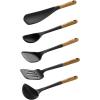 imageStaub Silicone with Wood Handle Cooking Utensil Set Matte Black 3pcBlack