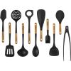 imageStaub Silicone with Wood Handle Cooking Utensil Set Matte Black 3pcBlack
