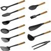 imageStaub Silicone with Wood Handle Cooking Utensil Set Matte Black 3pcBlack