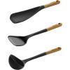 imageStaub Silicone with Wood Handle Cooking Utensil Set Matte Black 3pcMatte Black