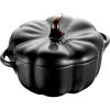 imageSTAUB Ceramic 075qt Petite Pumpkin Oven ampamp Stove Safe up to 572F Pumpkin Dish Baking Candy Burnt OrangeMatte Black