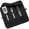 imageZWILLING BBQ 4pc Grill Tool Set BBQ accessories Grilling Gift Set Set Includes Grill Spatula Grill Tongs Grill Fork and Chefs Tool Wrap Stainless Steel Dishwasher Safe