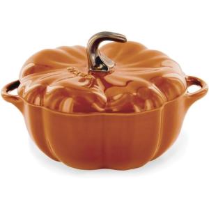 imageSTAUB Ceramic 075qt Petite Pumpkin Oven ampamp Stove Safe up to 572F Pumpkin Dish Baking Candy Burnt OrangeBurnt Orange