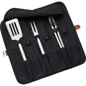 imageZWILLING BBQ 4pc Grill Tool Set BBQ accessories Grilling Gift Set Set Includes Grill Spatula Grill Tongs Grill Fork and Chefs Tool Wrap Stainless Steel Dishwasher Safe
