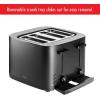 imageZWILLING Enfinigy 2 Slice Toaster with Extra Wide 15quot Slots for Bagels 7 Toast Settings Even Toasting Reheat Cancel Defrost BlackBlack