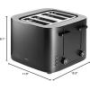 imageZWILLING Enfinigy 2 Slice Toaster with Extra Wide 15quot Slots for Bagels 7 Toast Settings Even Toasting Reheat Cancel Defrost BlackBlack