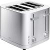 imageZWILLING Enfinigy 2 Slice Toaster with Extra Wide 15quot Slots for Bagels 7 Toast Settings Even Toasting Reheat Cancel Defrost BlackSilver