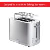 imageZWILLING Enfinigy 2 Slice Toaster with Extra Wide 15quot Slots for Bagels 7 Toast Settings Even Toasting Reheat Cancel Defrost BlackSilver