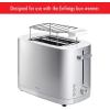 imageZWILLING Enfinigy 2 Slice Toaster with Extra Wide 15quot Slots for Bagels 7 Toast Settings Even Toasting Reheat Cancel Defrost BlackSilver