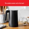 imageZWILLING Enfinigy Cool Touch 1Liter Electric Kettle Cordless Tea Kettle ampamp Hot Water  BlackBlack