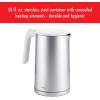imageZWILLING Enfinigy Cool Touch 1Liter Electric Kettle Cordless Tea Kettle ampamp Hot Water  BlackSilver