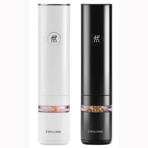 imageZWILLING Enfinigy 2pc Electric SaltPepper Mill SetWhiteBlack