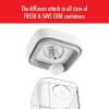 imageZWILLING Fresh ampamp Save CUBE 6Piece Diffusers Set For Sealing in Fine Ingredients Like Flour and Spices Without Absorbing Up Into the Vacuum Pump BPAFree Plastic White6pc Diffusers Set