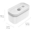 imageZWILLING Fresh ampamp Save Plastic Lunch Box Airtight Food Storage Container Meal Prep Container BPAFree Grey Semitransparent  MediumSemitransparent