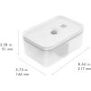 imageZWILLING Fresh ampamp Save Plastic Lunch Box Airtight Food Storage Container Meal Prep Container BPAFree Grey Semitransparent  MediumSemitransparent