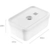 imageZWILLING Fresh ampamp Save Plastic Lunch Box Airtight Food Storage Container Meal Prep Container BPAFree Grey Semitransparent  MediumWhite
