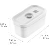 imageZWILLING Fresh ampamp Save Plastic Lunch Box Airtight Food Storage Container Meal Prep Container BPAFree Grey Semitransparent  MediumWhite