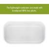 imageZWILLING Fresh ampamp Save Plastic Lunch Box Airtight Food Storage Container Meal Prep Container BPAFree Grey Semitransparent  MediumWhite