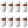 imageZWILLING Sorrento 8pc DoubleWall Glass Latte Cup Set 118 fluid ouncesGlass