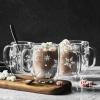 imageZWILLING Sorrento Plus 4pc 12oz Double Wall Glass Coffee Mug SetClear