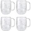imageZWILLING Sorrento Plus 4pc 12oz Double Wall Glass Coffee Mug SetClear