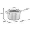 imageZwilling Spirit Ceramic Nonstick Saucepan 4qt Stainless SteelStainless Steel
