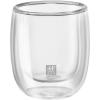imageZWILLING Sorrento 8pc DoubleWall Glass Latte Cup Set 118 fluid ouncesClear