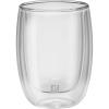 imageZWILLING Sorrento 8pc DoubleWall Glass Latte Cup Set 118 fluid ouncesTransparent