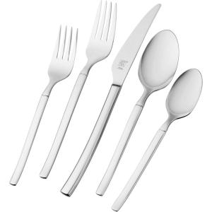 imageZWILLING Premier Series Opus 45Piece Stainless Steel Flatware Set  Made with Special Formula Steel Perfected for Almost 300 Years Dishwasher Safe Service for 8Stainless Steel