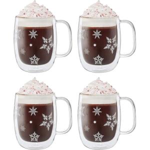 imageZWILLING Sorrento Plus 4pc 12oz Double Wall Glass Coffee Mug SetClear