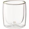 imageZWILLING JA Henckels DoubleWall Tumbler Glass Set 9 fl oz White 2pcTransparent