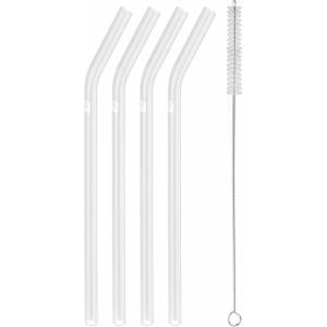 imageZWILLING Sorrento 5pc Bent Glass Straw Set  ClearClear
