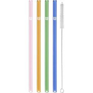 imageZWILLING Sorrento 5pc Straight Glass Straw Set  Multi Color