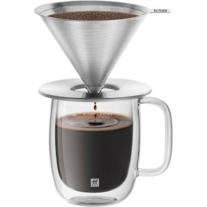 imageZWILLING Sorrento Glass Coffee Mug 2pc Silver